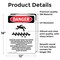 Signmission Portrait Rotating Auger Inside This Danger Sign, Vinyl Decal, 12in W x 18in L, 2PK OS-2PACK-DS-D-1218-V-2437 - alternate 4
